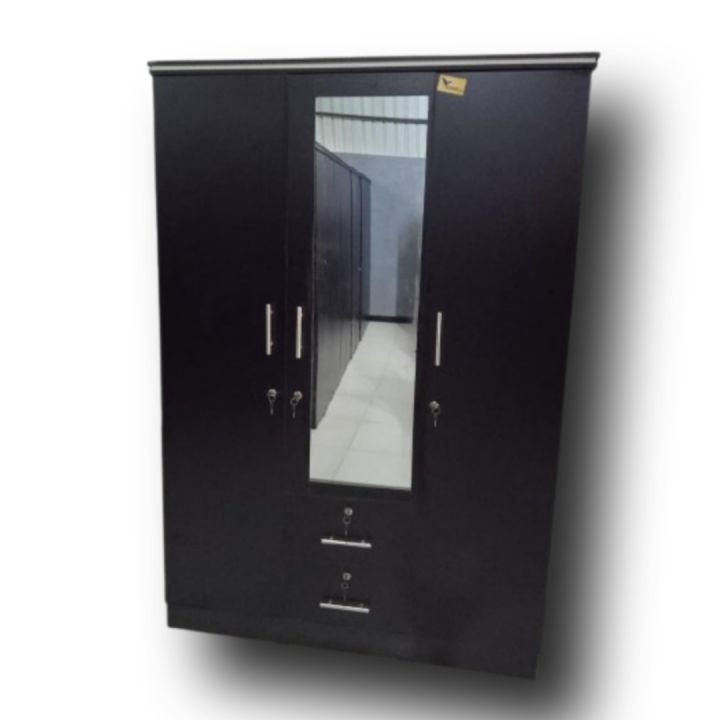 Melamine%203%20Door%20Wardrobe%20%E2%80%93%20Elegant%20Storage%20with%20Mirror%20(Mirror%20Packed%20Separately%20for%20Safety)%20-%20Image%203