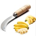 Stainless Steel Kitchen Tools Pineapple Knife Machete Knife Small Banana Peeler Wood Handle Cutter Vegetable Fruit Peeler Slicer. 