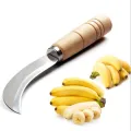 Stainless Steel Kitchen Tools Pineapple Knife Machete Knife Small Banana Peeler Wood Handle Cutter Vegetable Fruit Peeler Slicer. 