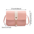 Contrast Women Shoulder Bag Simple Pearl Pendant Luxury Designer Handbag Messenger Bag Small Square Crossbody Mobile Phone Purse Moyao. 