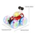 Rechargeable RC Rolling Stunt Car 360 Degree Spinning and Flips with Color Flash Music Remote Control Truck Toy for Kids. 