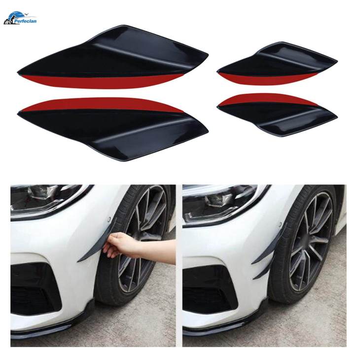 4x Universal Car Spoiler Canards Diffuser Spoiler Stickers Car Body ...