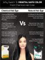 Vegetal Safe Hair Color -Soft Black 100gm (Pack of 2) - Certified Organic Chemical and Allergy Free Bio Natural Hair Color with No Ammonia Formula for Men & Women(FROM INDIA)NUZ. 