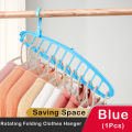 Rotating Folding Clothes Hanger Closet Organizer Multi-port Clothing Drying Rack Foldable Plastic Scarf 11-hole Storage Hangers. 