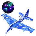 Flying Rechargeable Airplane Electric Plane Single Layer Wing Aircraft With Lights. 