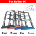 Original New For Xiaomi Redmi 9 9A 9C 9T SIM Card Tray Slot Holder Adapter Accessories Black Blue Green Yello Orange. 