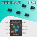 5PCS | NE555 555 Timer IC Integrated Circuit Chip DIP-8 for DIY, Arduino, Pi.. 