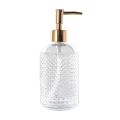 Glass Soap Dispenser Bottle Bathroom Liquid Shampoo Shower Gel Bottle Refillable Storage Container Soap Press Empty Bottles. 