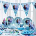 Elsa and Anna Princess Snow Castle Theme Baby Girl Birthday Party Decorations Kids Girl Party Supplies Decoration Tableware Set. 