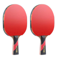 2X Huieson Super Powerful Ping Pong Racket Bat,6 Star Table Tennis Racket Sticky Pimples(Penhold-Hands Grip). 