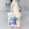 【Miga Plaza】Stitch bag crossbody bag STITCH cartoon peripheral cute canvas bag shoulder bag Lilo and Baby same shopping bag. 