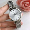 Rose / Silver Two Tone Stainless Steel Luxury Ladies Watch Quartz Analog Business Chain Casual Wrist Dial EWA Watches For Women Girls - Black White NN Collection. 