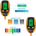 Soil PH Meter, Digital Plant Moisture Meter with PH/Temperature/Light. 