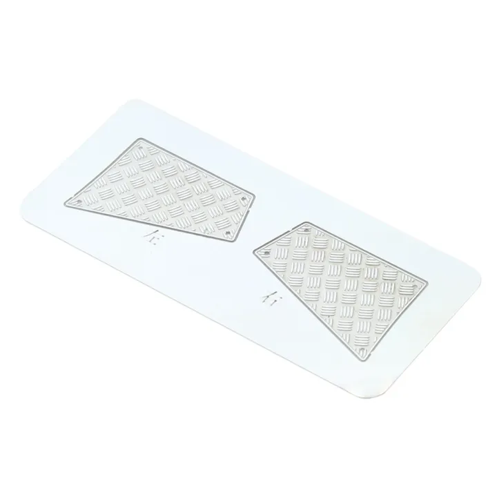 【Fanco Toy store】Shell Side Skirt Skid Plate Rear Skid Plate Body Metal Plate for 10 RC Tracked Vehicle Traxxas Trx-4 TRX 4