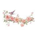 Flower Branches Bird Bedroom Living Room Study Home Decoration Wall Stickers Wholesale Self-adhesive Pegatinas De Pared. 