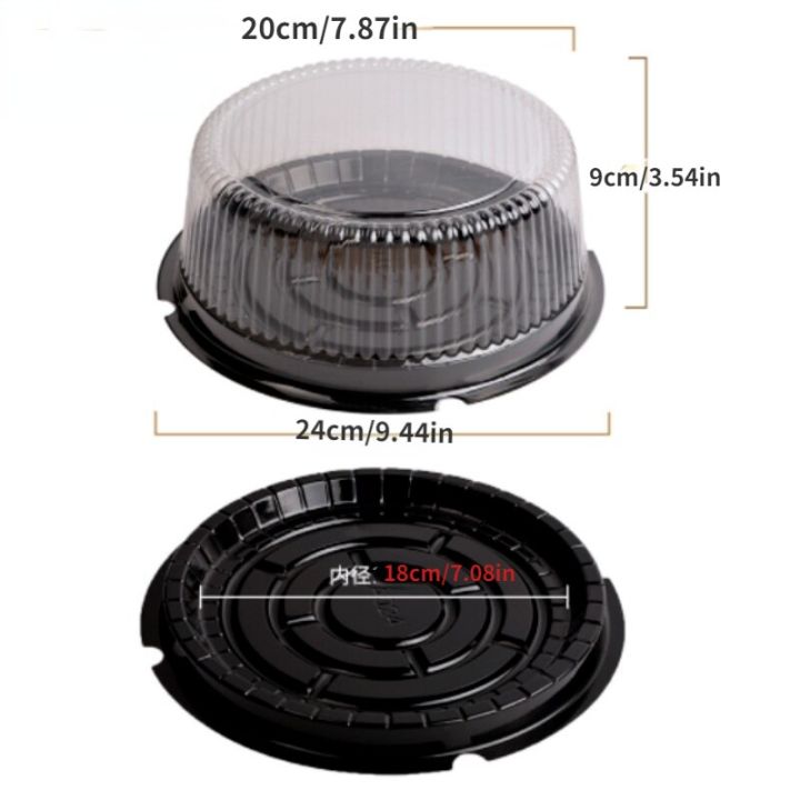 10pcs%208/6%20Inch%20Transparent%20Cake%20Box%20Plastic%20Cake%20Boxes%20And%20Packaging%20Transparent%20Clear%20Cupcake%20Muffin%20Dome%20Holder%20Cases%20Wedding%20-%20Image%204