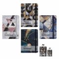 Mikirei Notebook Hardcover A6 A7 Autograph Diary Abstract Marble Shapes Star Design. 