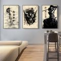 wall art Japanese Samurai Canvas Painting Wall Art Character Posters And Prints Home Decorating Picture For Living Room Bedroom Aesthetic. 