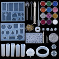 LibiSpecial New specials A SET Epoxy Resin Mold Kits Silicone Epoxy Mold Set Jewelry Casting Tools Earring findings for epoxy Jewelry Making Supplies DIY. 