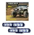 Duel Color 6 LED Fog Light/Work Light Bar Spot Beam Off Road Driving Waterproof Driving Lamp for Car Motorcycle Bike (Set Of 2). 