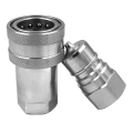 3/8Inch NPT Thread ISO7241-1A Hydraulic Couplings Tractor Hydraulic Coupler Hydraulic Quick Connect Coupler Set with Dust Cap. 