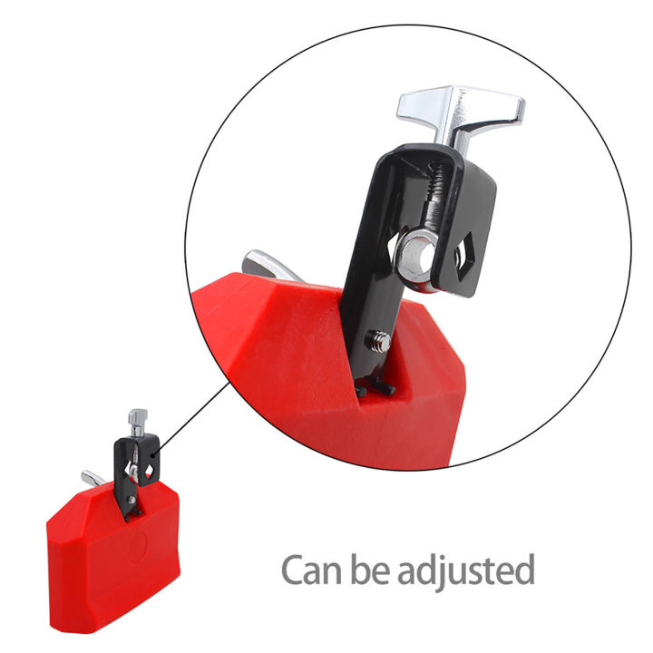 ABS%20Plastic%20Cowbell%20Quick%20Release%20Mount%20w/%20Drum%20Stick%20Baby%20Kit%20Balck%20/%20Red%20-%20Image%204