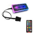 RGB Fan Phantom Controller Lighting Chassis 6 Pin Fan Desktop Computer RF Remote Control Computer Cooling Fan. 