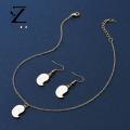 Zentora Bride Jewelry Set Cute Shape Luxury Pendant Necklace Earrings. 