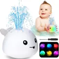 【HOT】 ZHENDUO Baby Bath Toys Whale Automatic Spray Water Bath Toy With LED Light Sprinkler Bathtub Shower Toys For Toddlers Kids Boys. 