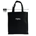 Heavy Duty Brown Eco Friendly Large Canvas Tote Bag with Zipper - 14.5 inches (L) * 3 inches (W) * 16 inches (H) - Holds up to 15kg. 