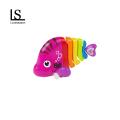 Plastic Fish Toy Colorful Wind-up Fish Toy for Babies Educational Tummy Time Fun Perfect Birthday Gift. 