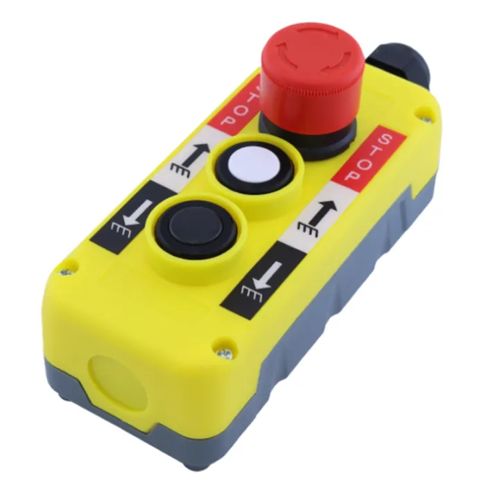 Electric Crane Remote Control Push Button Emergency Stop Switch ...
