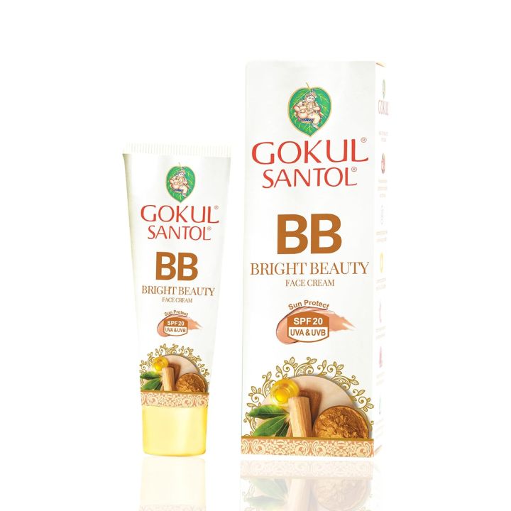Gokul Santol Pure Sandalwood BB Cream - Brightening Beauty Cream with UV Protection | 25g (Pack of 3) | Moisturizing & Blemish-Free Coverage (FROM INDIA)SAB