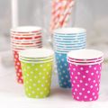 10 Pcs Polka Dots Paper Cups - Disposable Party Paper Cups for Birthday, Wedding Parties. 