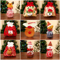 Gifts Bag Eye-catching Drawstring Design Xmas Plush Candy Bag. 