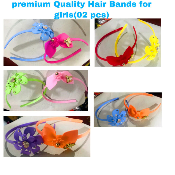 Premium Quality New Fashion Design Hair Bands For Girls (02 Pcs)