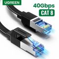 UGREEN Cat 8 Ethernet Cable, High Speed Braided 40Gbps 2000Mhz Network Cord Cat8 RJ45 Shielded Indoor Heavy Duty LAN Cables Compatible for Gaming PC PS5 Xbox Modem Router. 