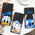 Mickey Stich Donald Duck Case For Samsung Galaxy S23 S22 Ultra S20 FE S21 S10 S9 S24 Note 20 10 Plus 9 Phone Cover. 