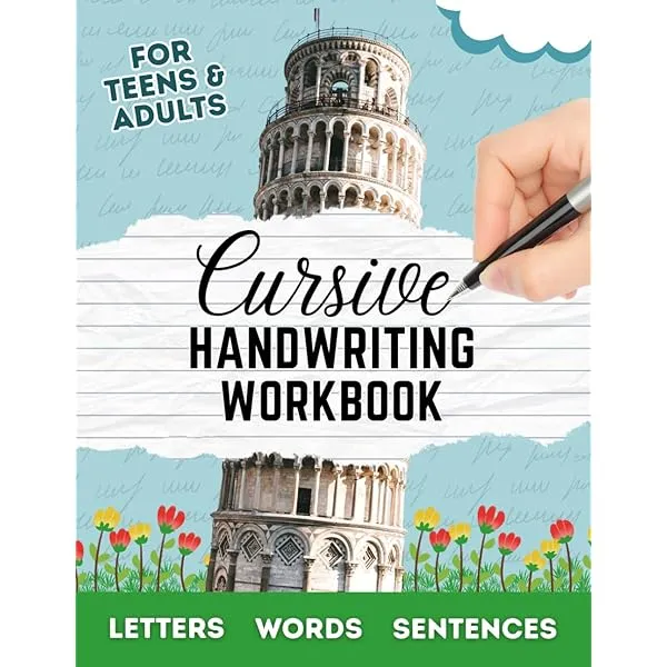 Cursive Handwriting Workbook for Teens and Adults: Practice Writing ...
