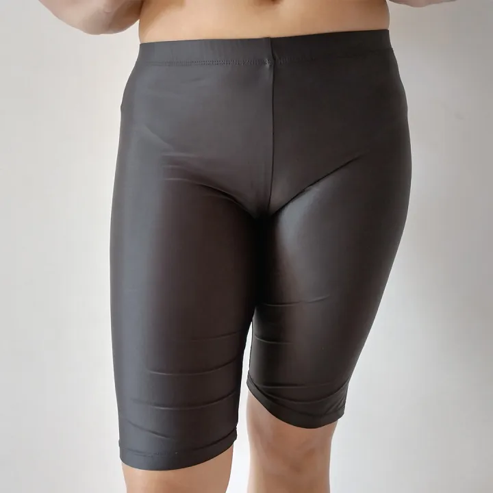 women's%20spandex%20compression%20tight%20short%20%7C%20Knee%20length%20Inner%20Slip%20Short%20%7C%20Mid%20waist%20%7C%20Black%20-%20Image%202
