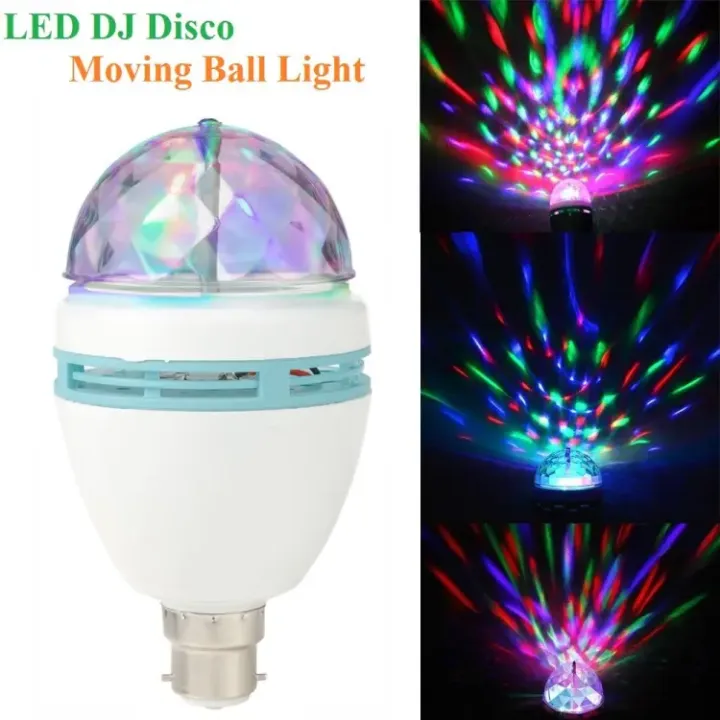 DJ Light LED 3W RGB LED Crystal Rotating Light Bulb Xmas Party DJ Disco Light