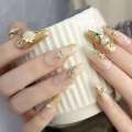 10 pieces/pack C11-C26 Metal Alloy Brand logo Nail Art Gold and Silver Pearl Professional decorative nail art DIY accessories. 