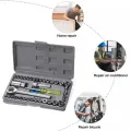 40pcs/lot Steel Combination Socket Wrench Bits Set For Motorcycle and Cars Screwdriver with Storage Box Repair Tool Kit. 