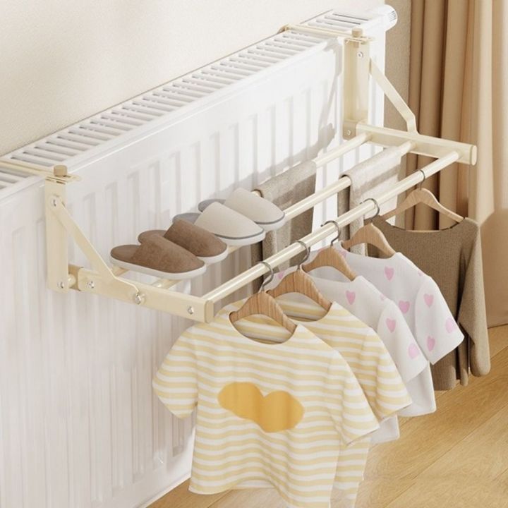 Tall Radiator Drying Rack Multi-functional Carbon Steel Radiator Drying Rack Folding Wall Mounted ...