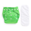 Green  washable diaper with 1 insert. 