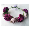 Elegant Hair Flower Crown Trendy Handmade Delicate Wedding Party Hair Wreath Headband Cloth Girls Cloth Flower Headband for Wedding Party Festival Photoshoot  Wear. 