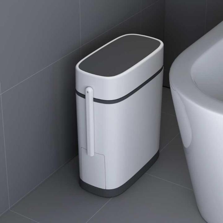 12l%20Narrow%20Trash%20Can%20With%20Toilet%20Brush%20Wastebasket%20For%20Kitchen%20Bathroom%20Bedroom%20Double%20Waste%20Basket%20Bin%20-%20Image%203