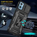 Lereach for Motorola MOTO E22 / E22i Antiskid Bracket Shockproof Back Cover, Triangular stria Armor Phone Case. 