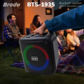 Brodu BTS-1935 6.5" Portable Bluetooth Karaoke Speaker with Wireless Microphone. 