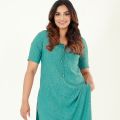 Spring and Summer Short Sleeves Kurtha with String Bow Neck Line. 